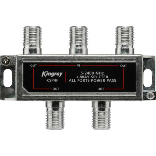 KSP4F Kingray 4 Way 75ohm Splitter 5-2400MHz